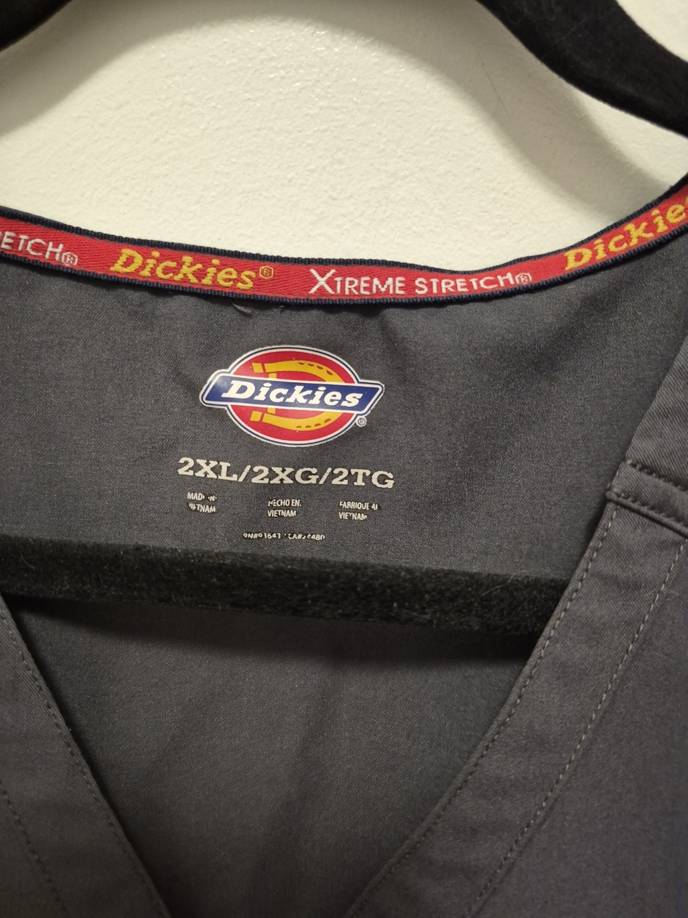Women's Dickies Scrub Top 2XL Xtreme Stretch - Charcoal Gray